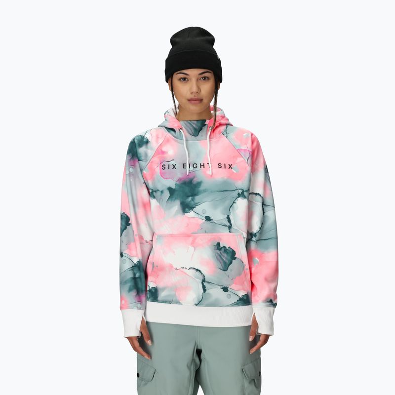 Дамски суитшърт за сноуборд 686 Bonded Fleece Pullover Hoody geranium pink ink