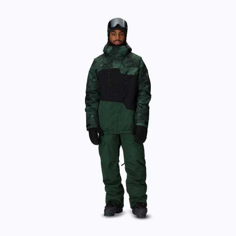 Мъжко яке за сноуборд 686 Geo Insulated moss green colourblock 2