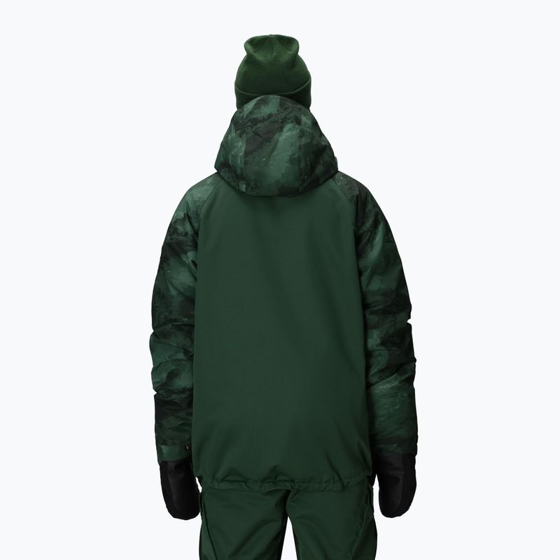 Мъжко яке за сноуборд 686 Geo Insulated moss green colourblock 3