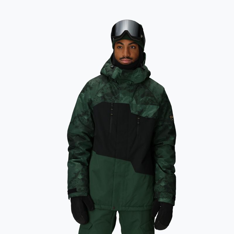 Мъжко яке за сноуборд 686 Geo Insulated moss green colourblock 4