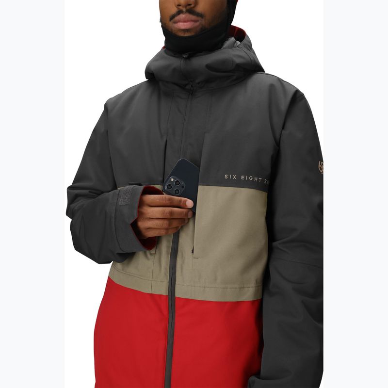 Мъжко яке за сноуборд 686 Smarty 3IN1 Form charcoal colour block 8