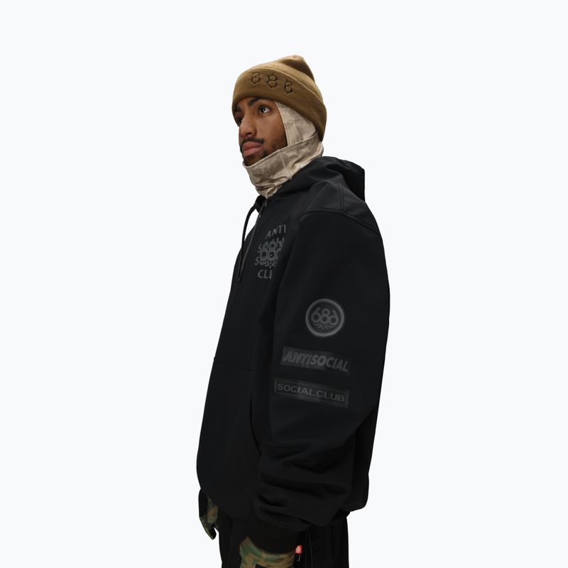 Мъжки суитшърт за сноуборд 686 x ASSC F1 Waterproof Team Hoody assc black 4