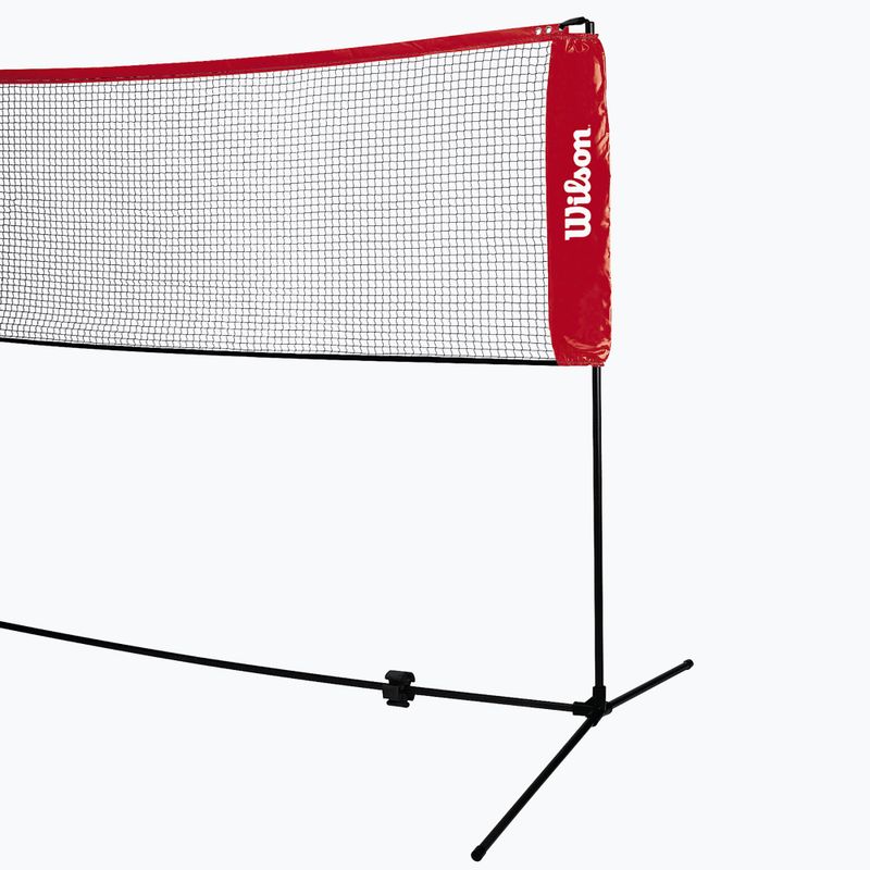 Мрежа за тенис на корт Wilson Starter Ez Tennis Net 6.1 м черно/червено 2