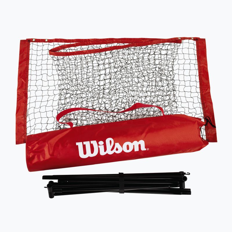 Мрежа за тенис на корт Wilson Starter Ez Tennis Net 6.1 м черно/червено 3