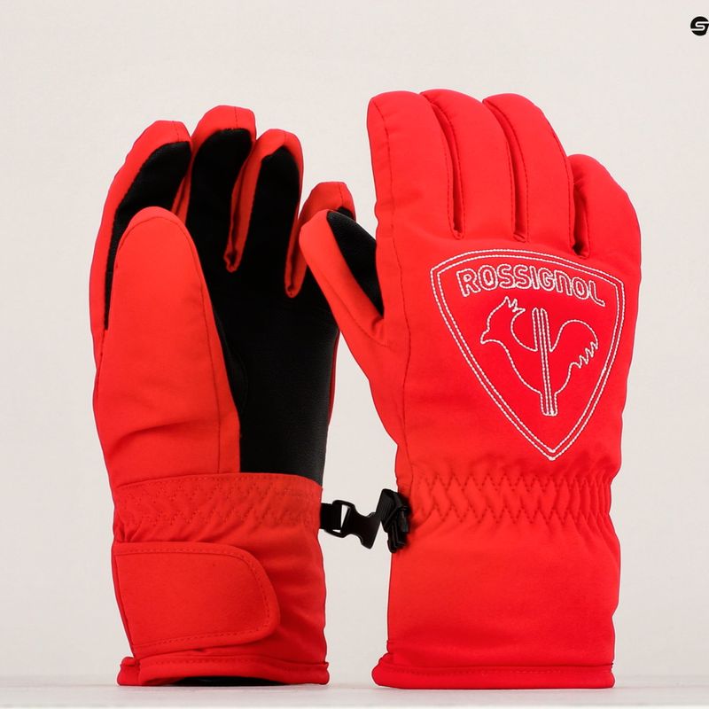 Rossignol Jr Rooster G sports червени детски ски ръкавици 6