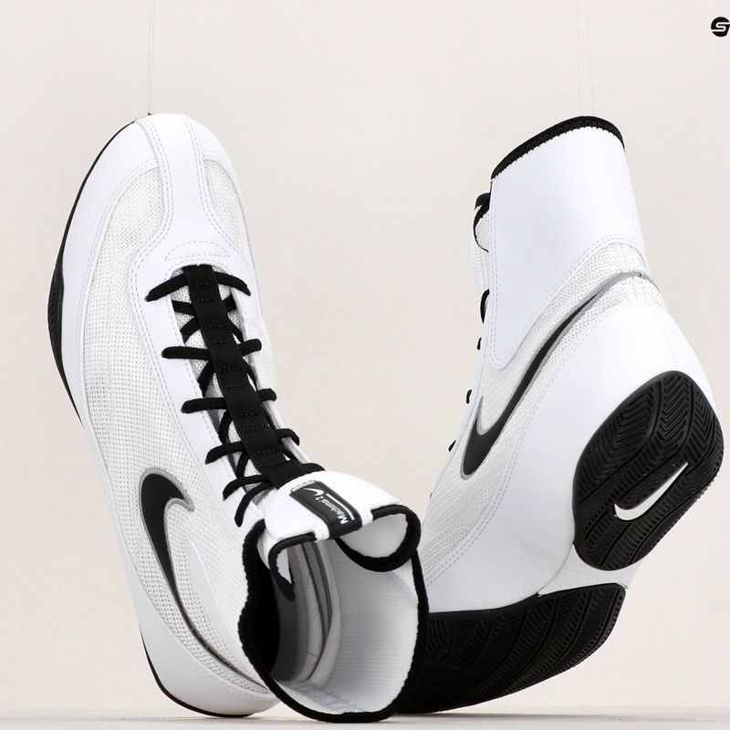 Боксови обувки Nike Machomai 2 SE бяло/черно/вълче сиво 8