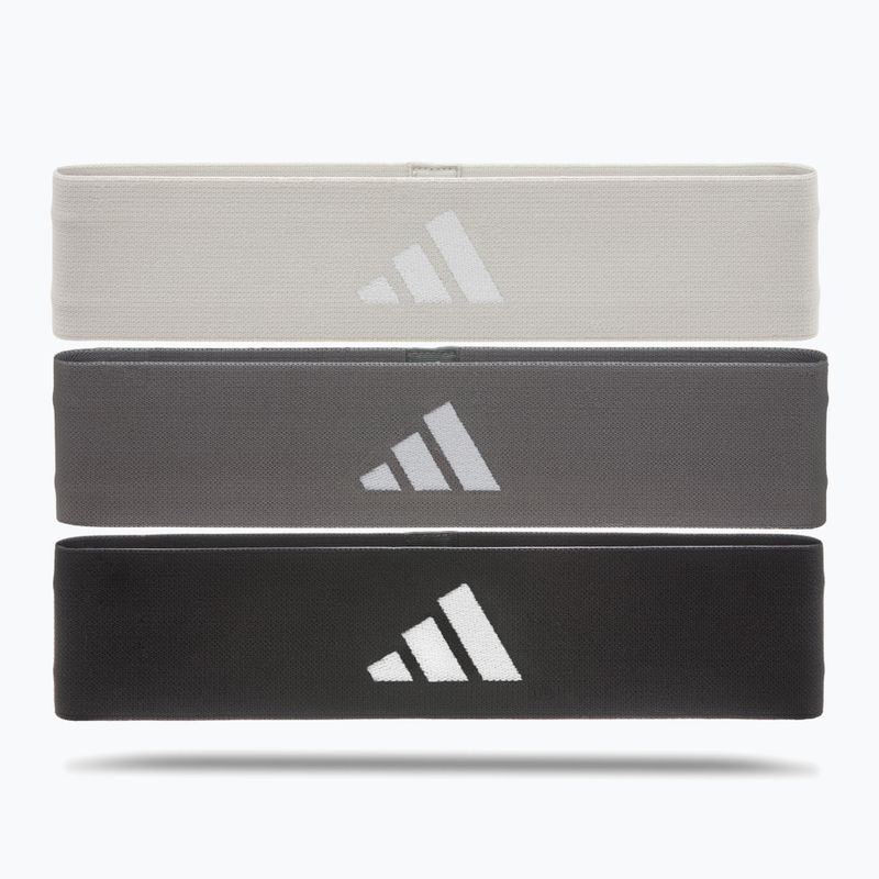 adidas Resistance Band гумен комплект за упражнения 3 бр. черен/ сив/ бял
