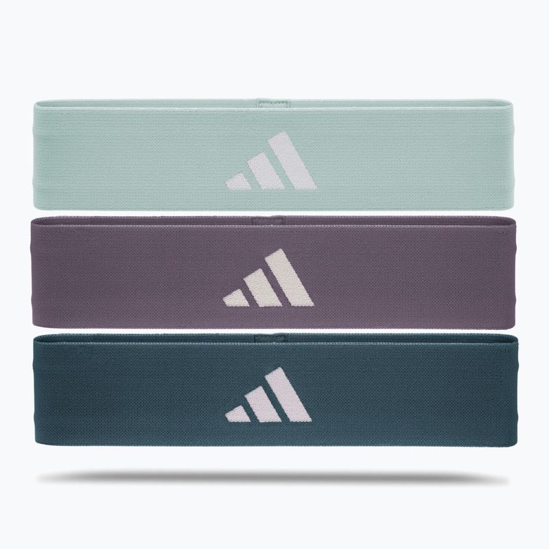 adidas Resistance Band гумен комплект за упражнения 3 бр. зелен/виолетов/син