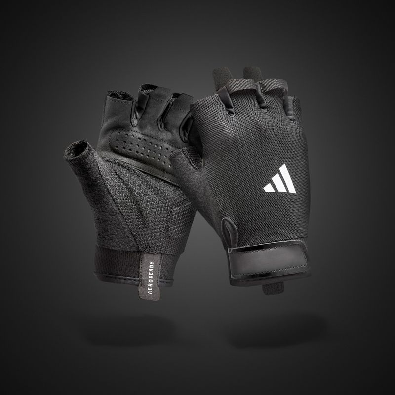 adidas Essential Тренировъчни ръкавици черно/бяло 8