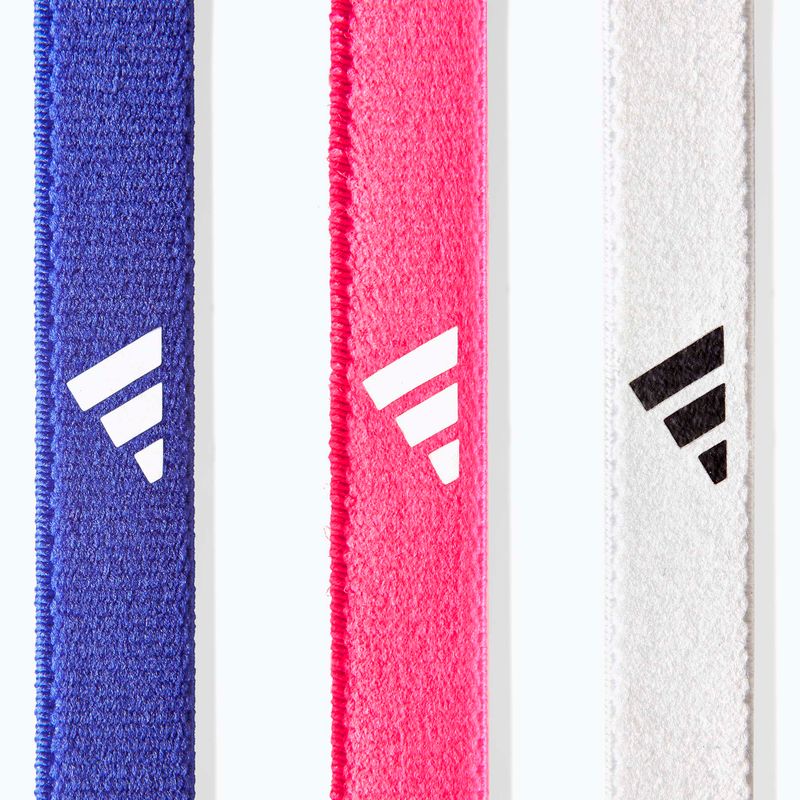 Ленти за глава adidas Hairbands 3 pack lucid blue/lucid pink/white 3