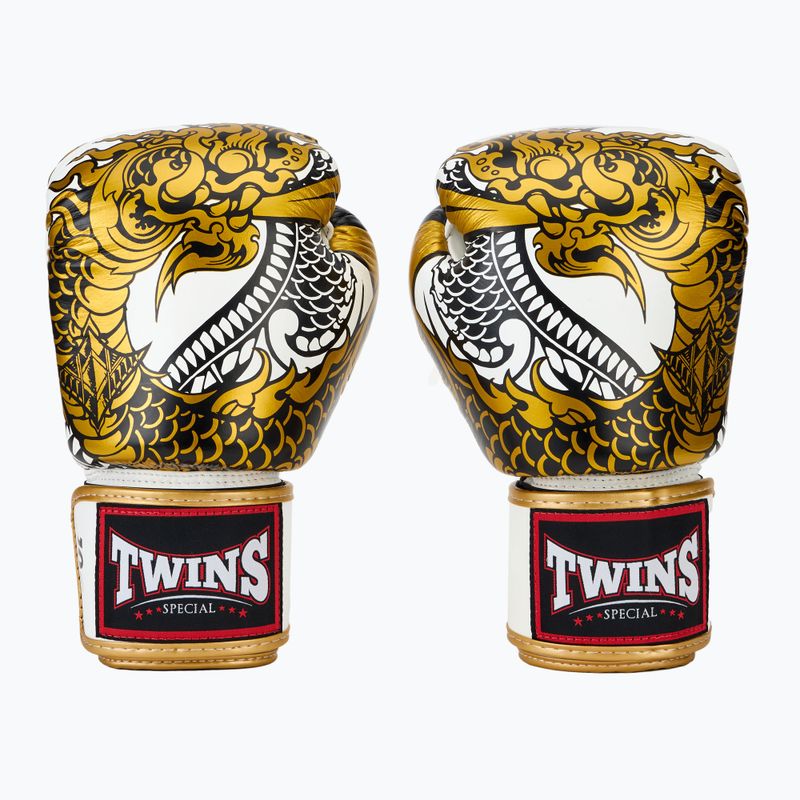 Боксови ръкавици Twins Special Fancy FBGVL3-52 white/gold