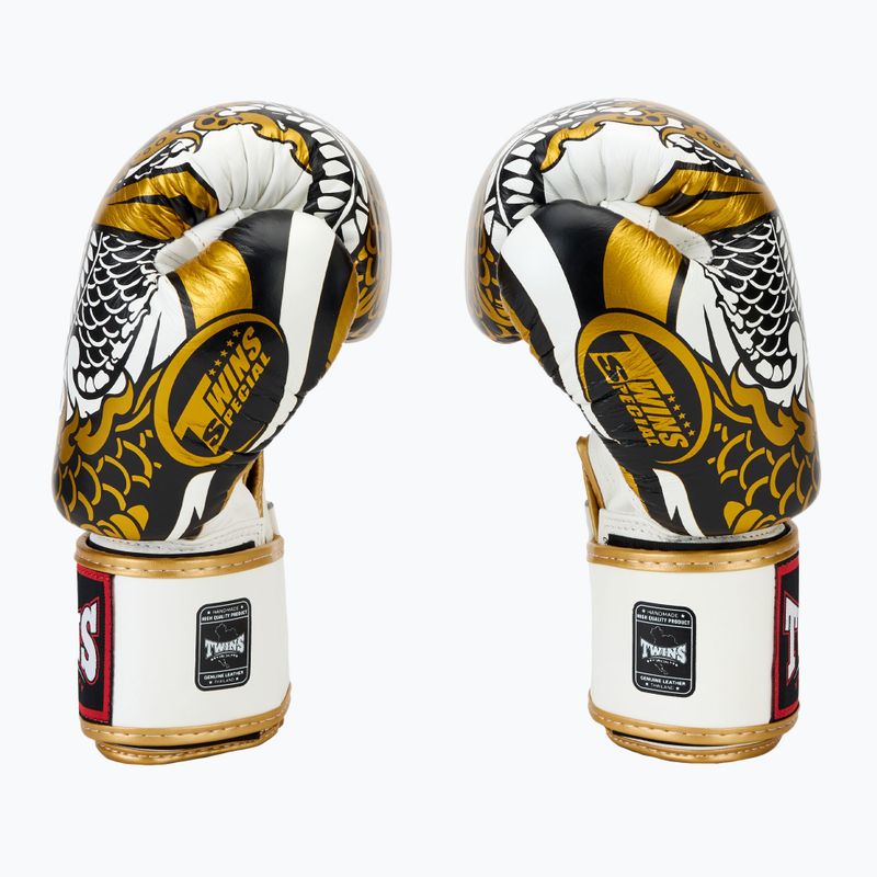 Боксови ръкавици Twins Special Fancy FBGVL3-52 white/gold 4