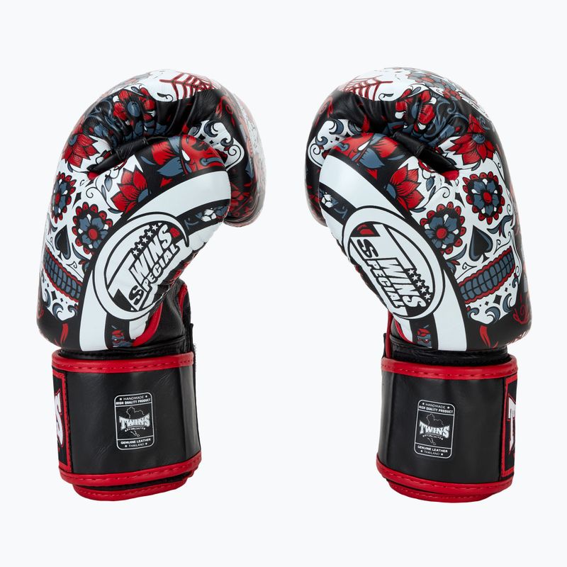 Боксови ръкавици Twins Special Fancy FBGVL3-53 Skull red/black 4