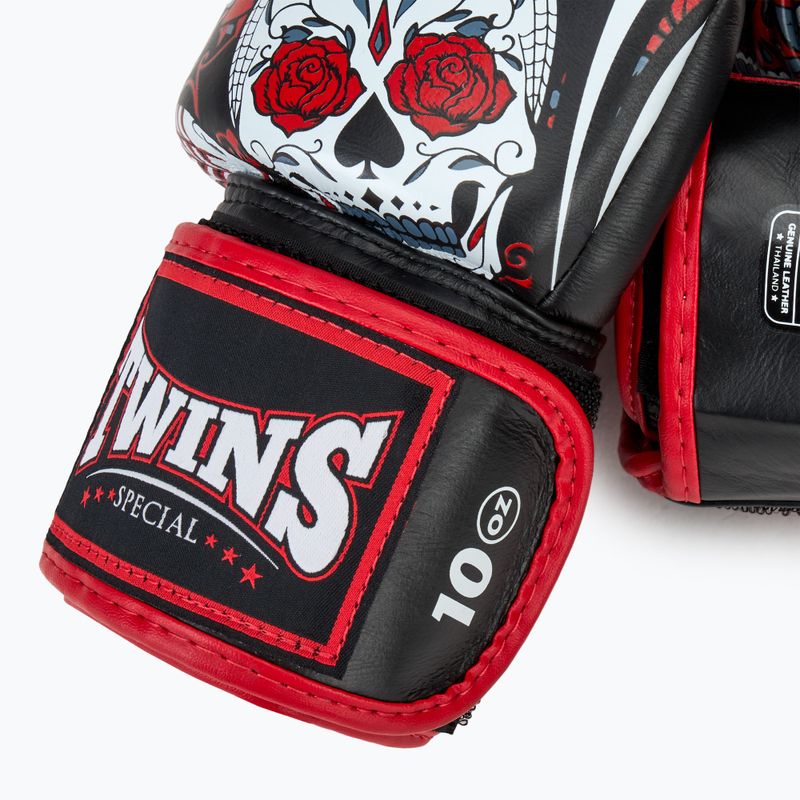 Боксови ръкавици Twins Special Fancy FBGVL3-53 Skull red/black 5