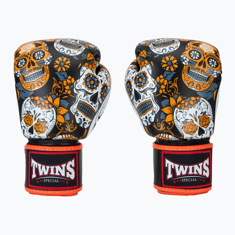 Боксови ръкавици Twins Special Fancy FBGVL3-53 Skull orange/black