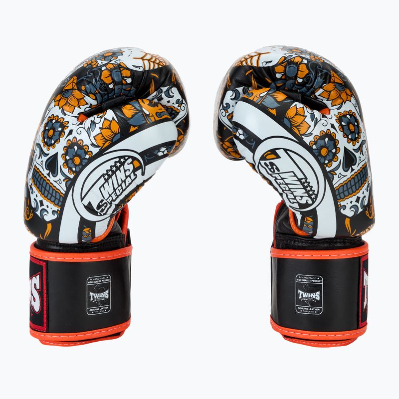 Боксови ръкавици Twins Special Fancy FBGVL3-53 Skull orange/black 4