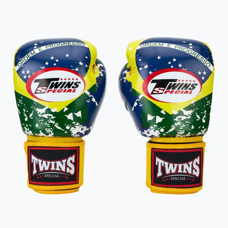 Боксови ръкавици Twins Special FBGVL3-44 Brasil yellow/red/blue