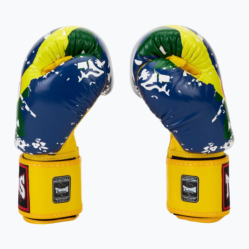 Боксови ръкавици Twins Special FBGVL3-44 Brasil yellow/red/blue 4