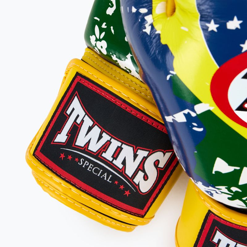 Боксови ръкавици Twins Special FBGVL3-44 Brasil yellow/red/blue 5