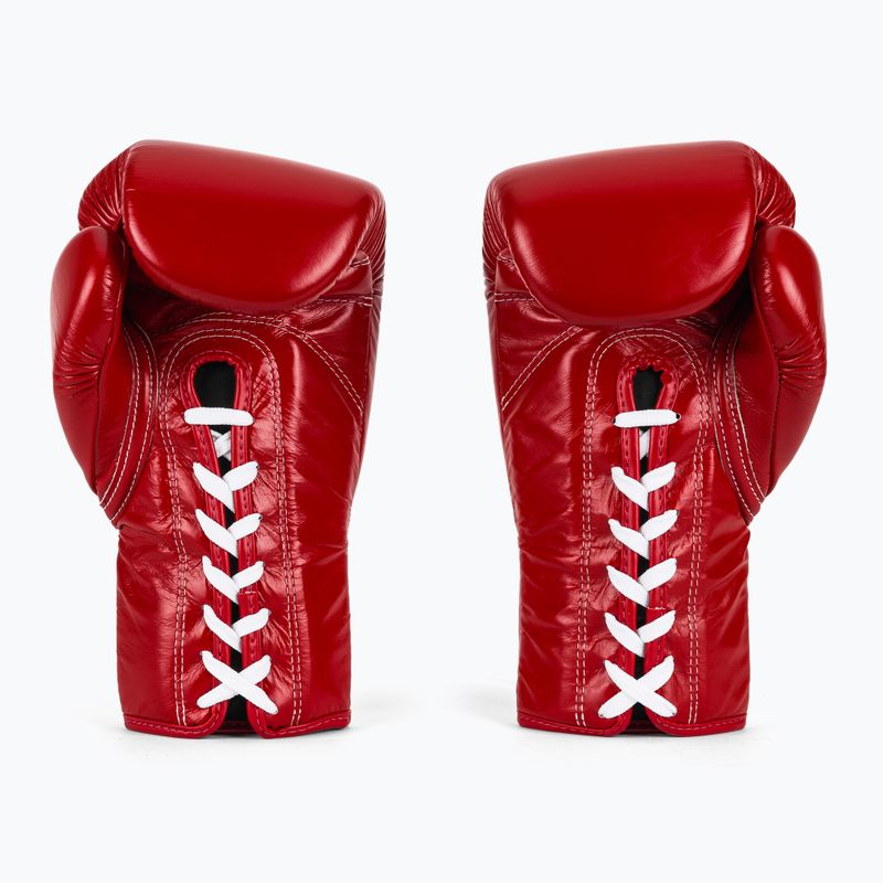 Fairtex Pro Competition Боксови ръкавици със заключен палец Кожа червена 3