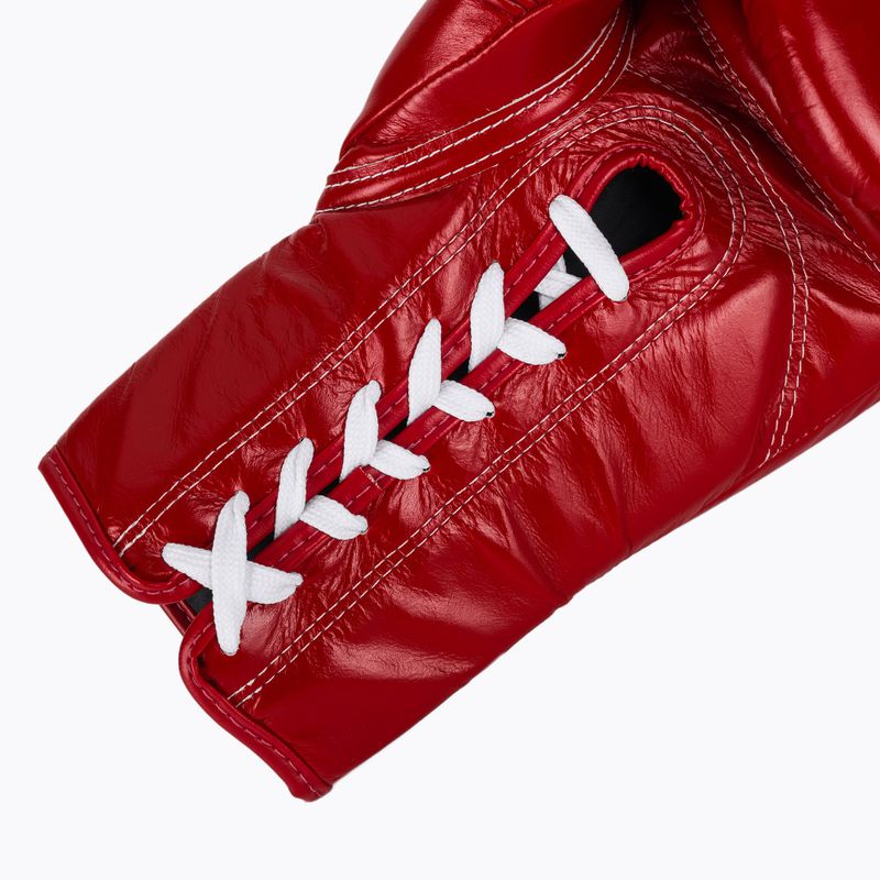 Fairtex Pro Competition Боксови ръкавици със заключен палец Кожа червена 6