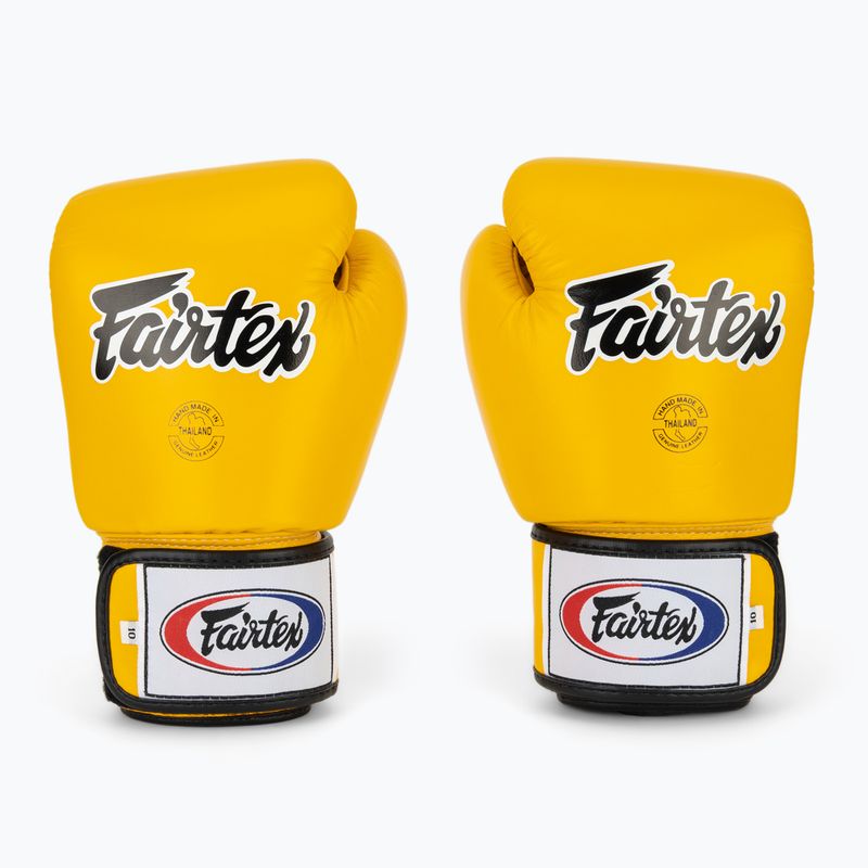 Боксови ръкавици Fairtex Universal "Tight-Fit" Design yellow 2