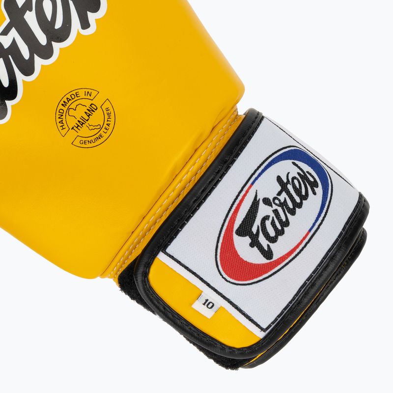 Боксови ръкавици Fairtex Universal "Tight-Fit" Design yellow 6