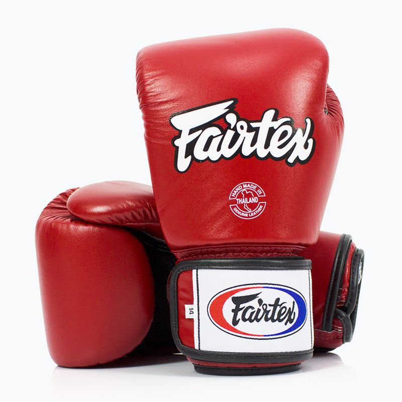 Fairtex Universal Дишащи червени боксови ръкавици 4