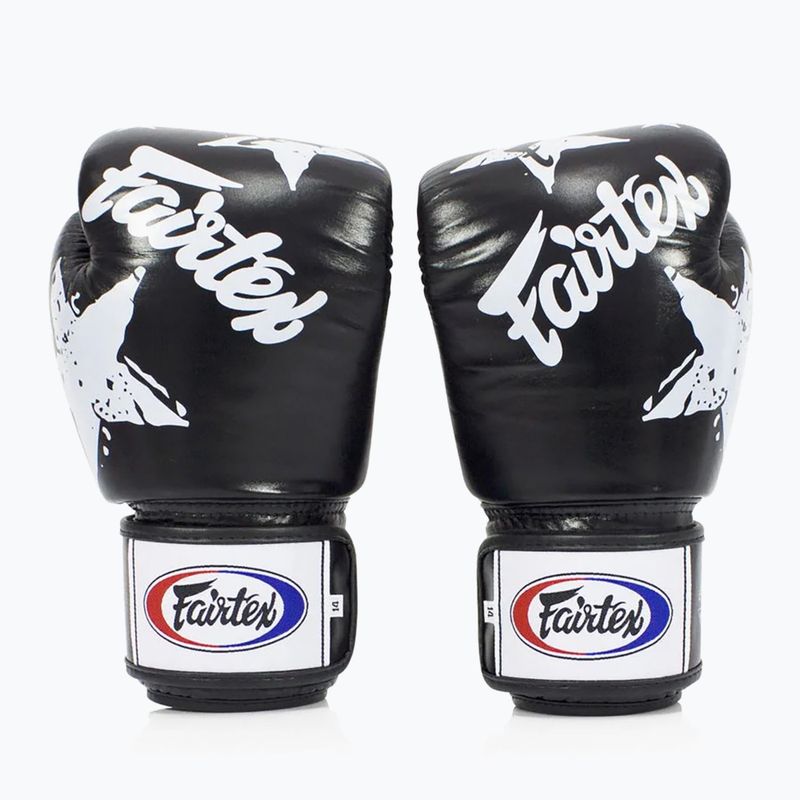 Боксови ръкавици Fairtex "Tight-Fit" Design-Nation Prints Collection black 2