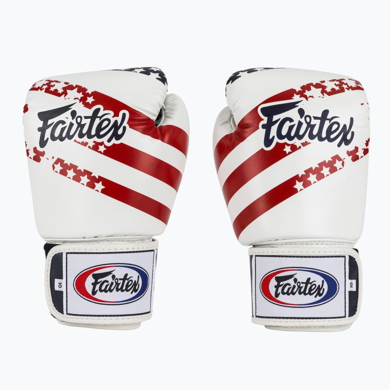 Боксови ръкавици Fairtex Universal "Tight-Fit" Design USA white 2