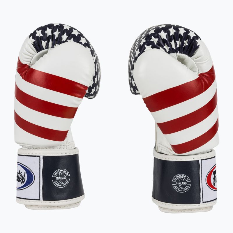 Боксови ръкавици Fairtex Universal "Tight-Fit" Design USA white 4