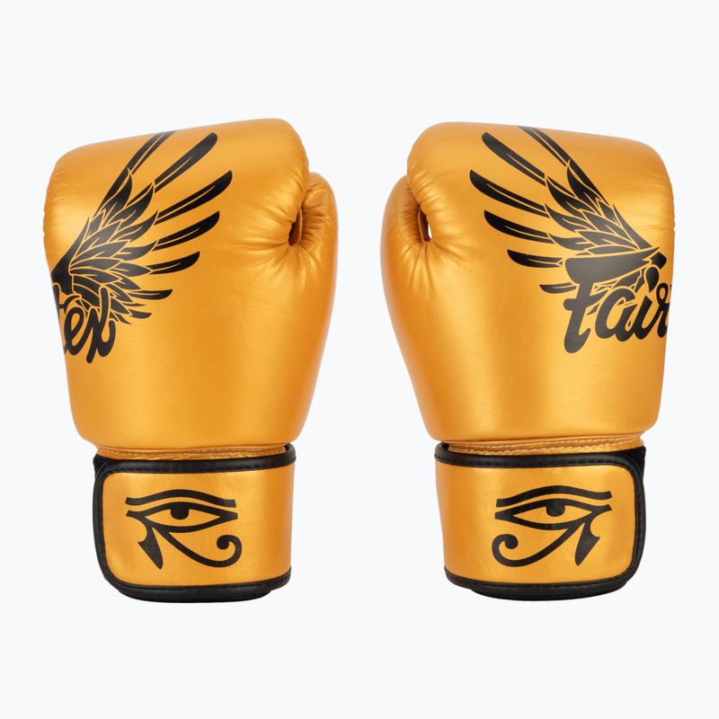 Боксови ръкавици Fairtex Universal „Tight-Fit“ Design Falcon gold 2