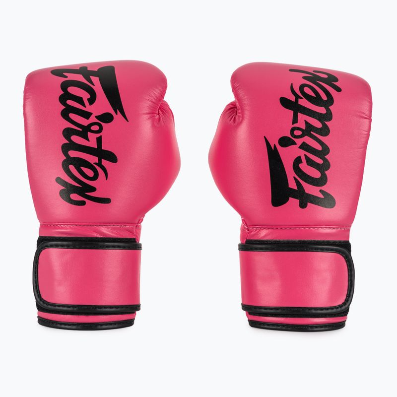 Боксови ръкавици Fairtex Microfiber pink/black 2