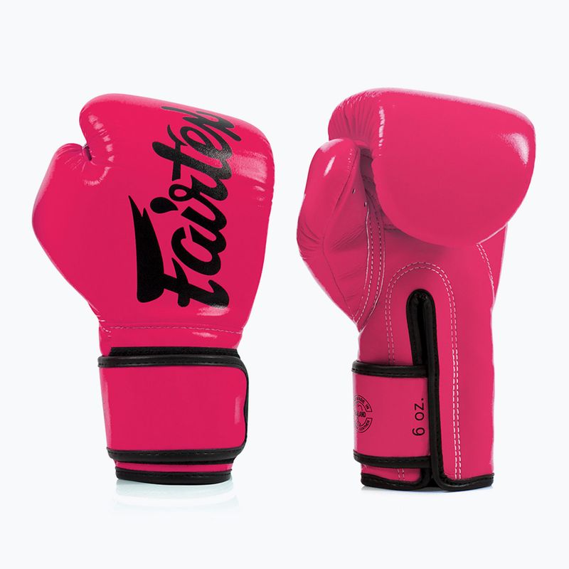 Боксови ръкавици Fairtex Microfiber pink/black