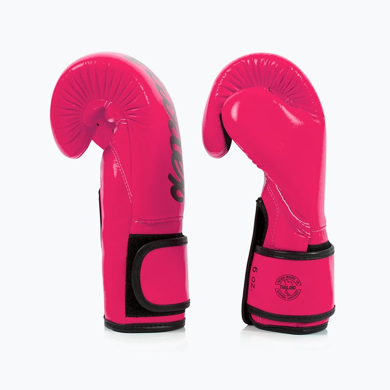 Боксови ръкавици Fairtex Microfiber pink/black 3