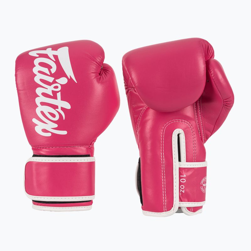 Боксови ръкавици Fairtex Microfiber pink/white