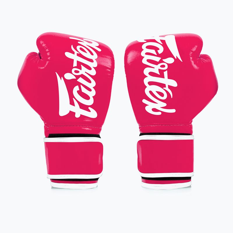 Боксови ръкавици Fairtex Microfiber pink/white