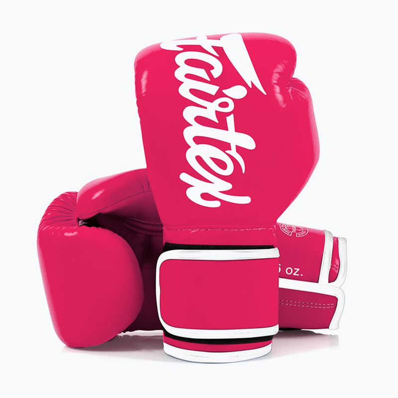 Боксови ръкавици Fairtex Microfiber pink/white 4
