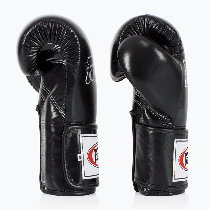 Боксови ръкавици Fairtex Super Sparring - с блокиран палец, черни 3