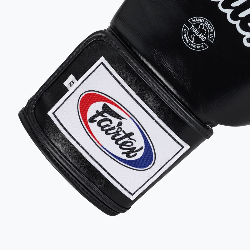 Боксови ръкавици Fairtex Super Sparring - с блокиран палец, черни 6