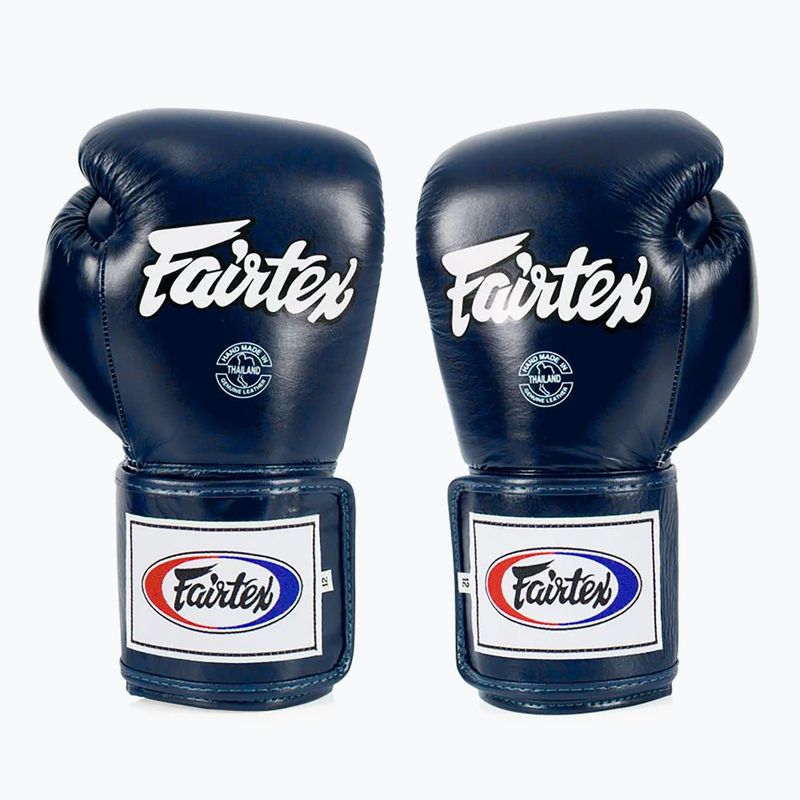 Боксови ръкавици Fairtex Super Sparring - Locked Thumb blue