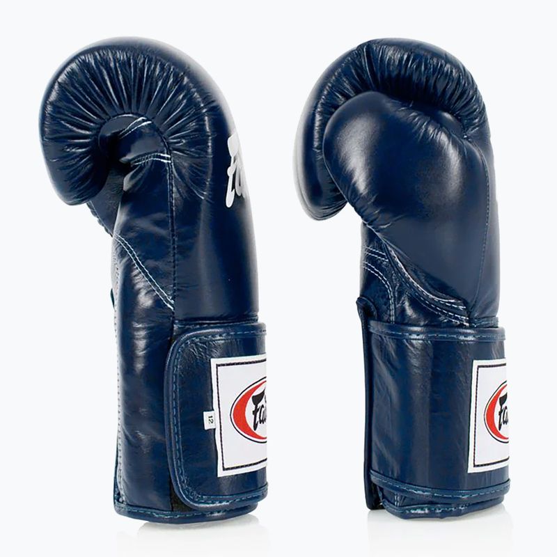 Боксови ръкавици Fairtex Super Sparring - Locked Thumb blue 3