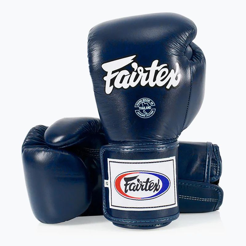 Боксови ръкавици Fairtex Super Sparring - Locked Thumb blue 4