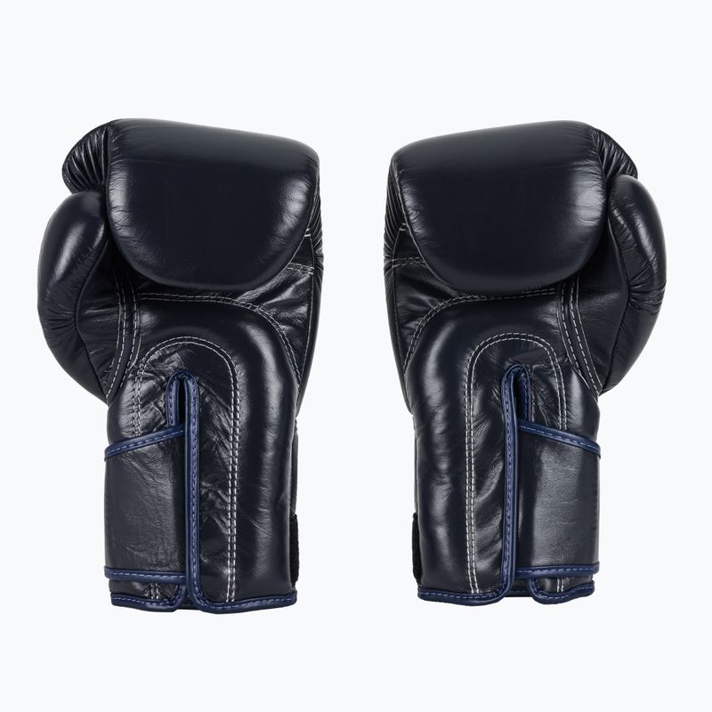 Fairtex Стилни ъглови боксови ръкавици за спаринг - заключен палец, сини 3