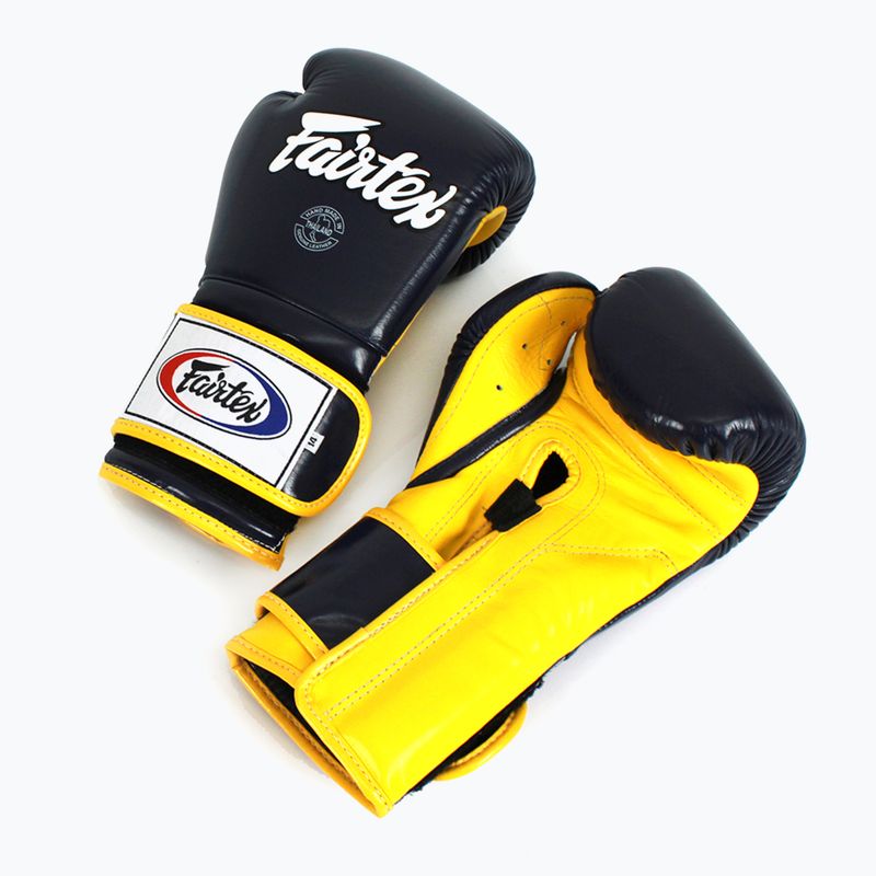 Боксови ръкавици Fairtex Heavy Hitter's Mexican Style blue/yellow 5