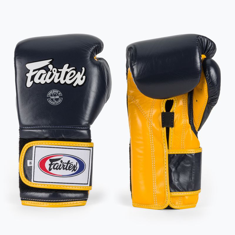 Боксови ръкавици Fairtex Heavy Hitter's Mexican Style blue/yellow