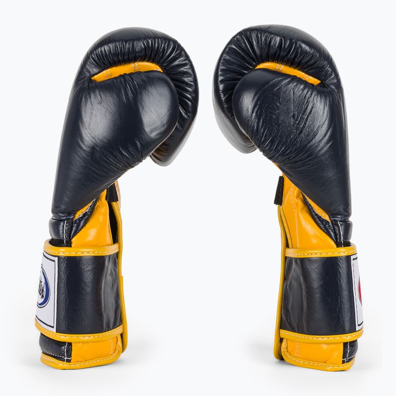Боксови ръкавици Fairtex Heavy Hitter's Mexican Style blue/yellow 4
