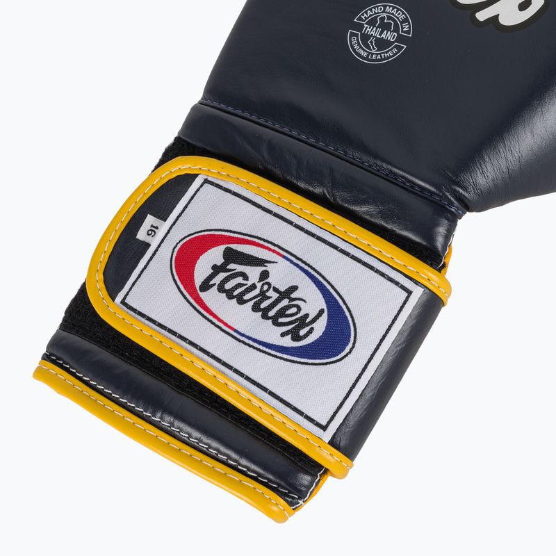Боксови ръкавици Fairtex Heavy Hitter's Mexican Style blue/yellow 6