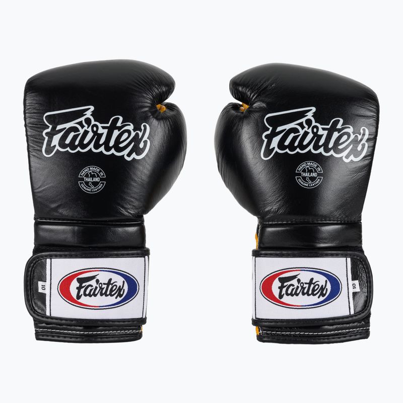Боксови ръкавици Fairtex Heavy Hitter's Mexican Style black/yellow 2
