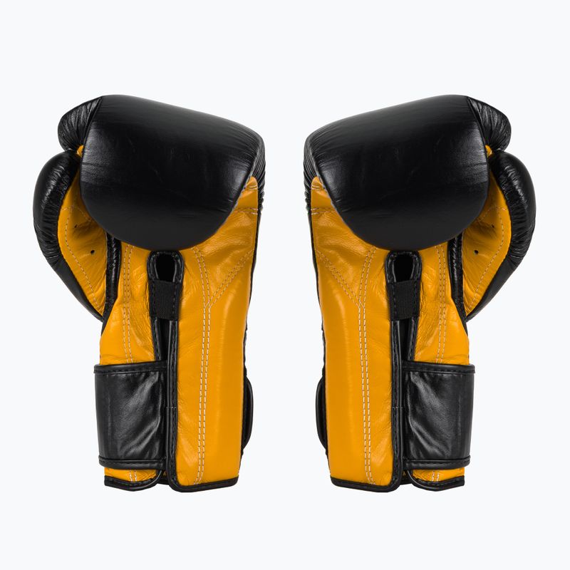 Боксови ръкавици Fairtex Heavy Hitter's Mexican Style black/yellow 3